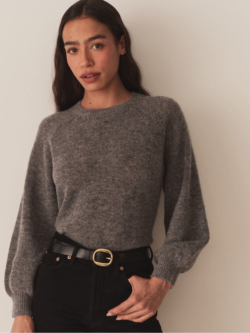 Dôen Marsena Sweater in Dark Heather Grey